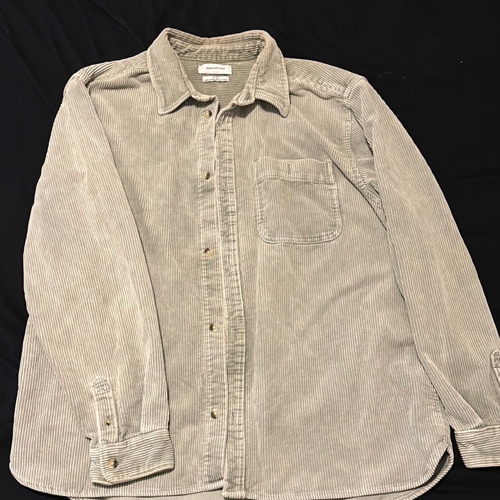Light blue Corduroy Button-Up Shirt